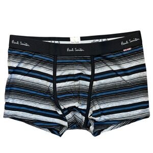NWT Paul Smith Striped Boxer Brief Trunk Underwear Mens Size XL‎ Blue Gray
